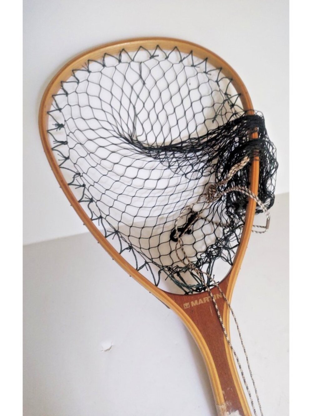 Vintage Martin laminated wood fly fishing landing net